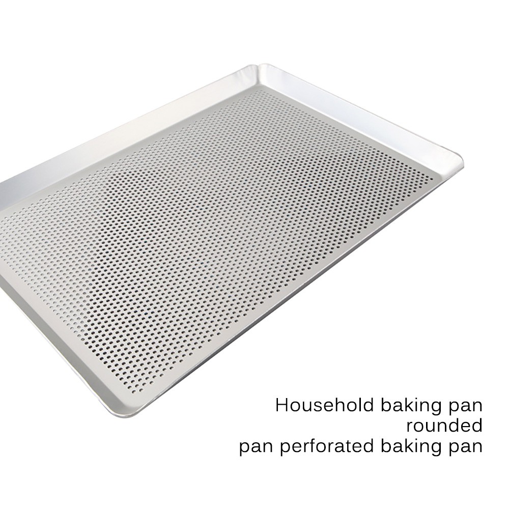 Khay Nướng Bánh Hình Chữ Nhật Đục Lỗ Bằng Nhôm Tự Nhiên 7367.40 40 X 30Cm