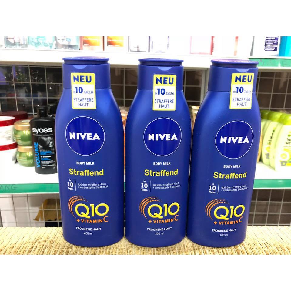 [Mã SKAMLTSM9 giảm 10% đơn 99K] Dưỡng thể chống lão hóa và nám Nivea Body Milk Q10 dành cho da rất khô