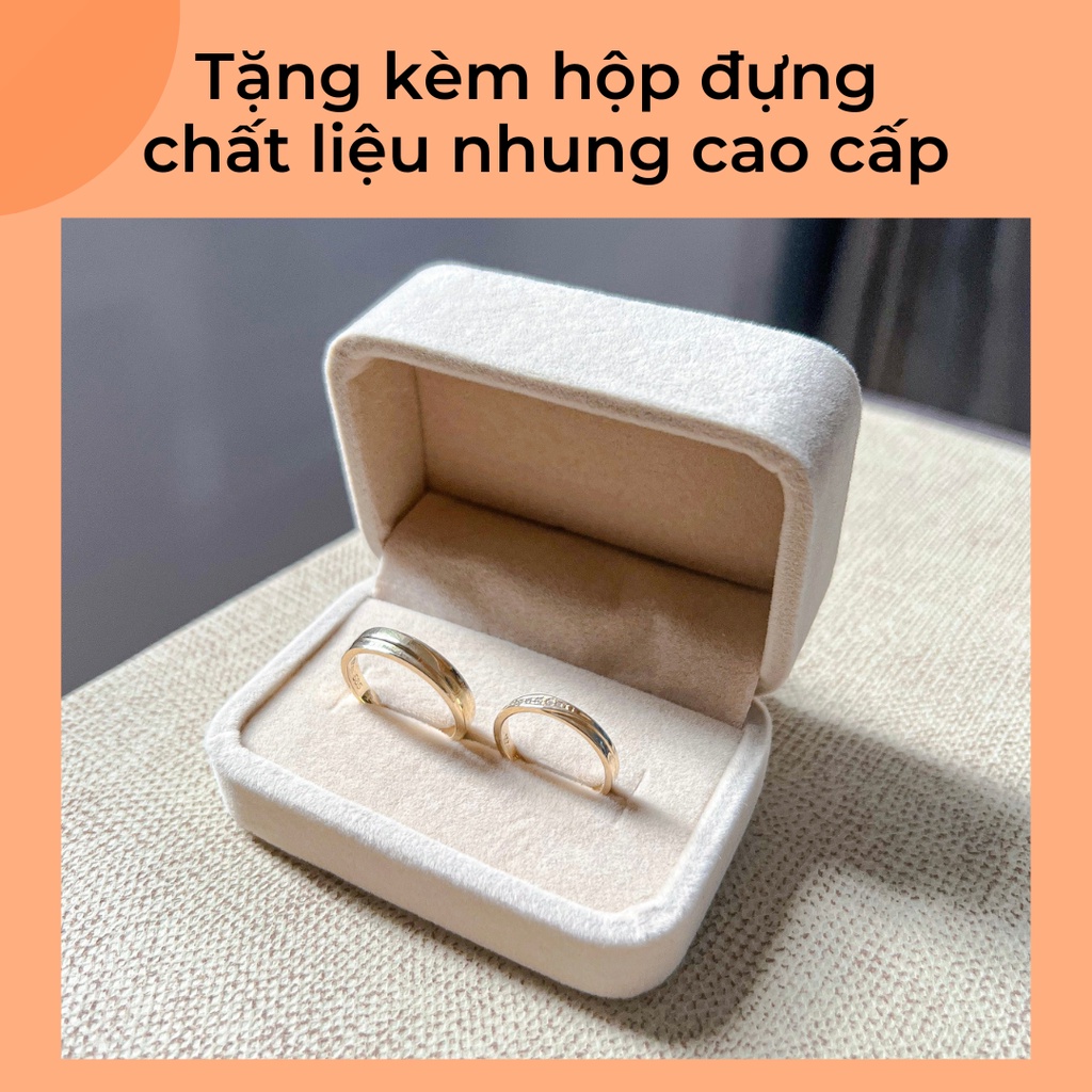 Cặp nhẫn đôi nam nữ đẹp bạc 925 đính đá SHEBYSHE N22