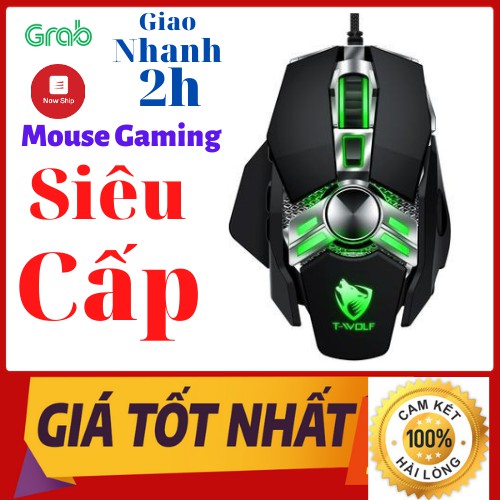 Chuột Gaming Cao Cấp T-WOLF Led 7 Màu Cực Ngầu - Cá Tính