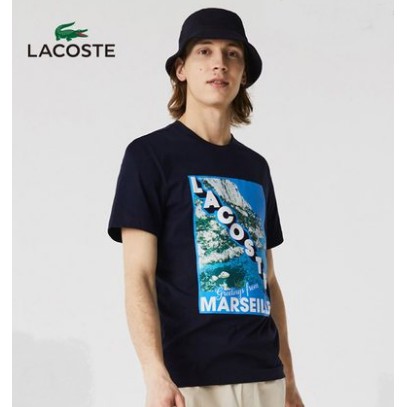 Lacoste Comfortable Round Neck All-match Casual Men's Short-sleeved T-shirt