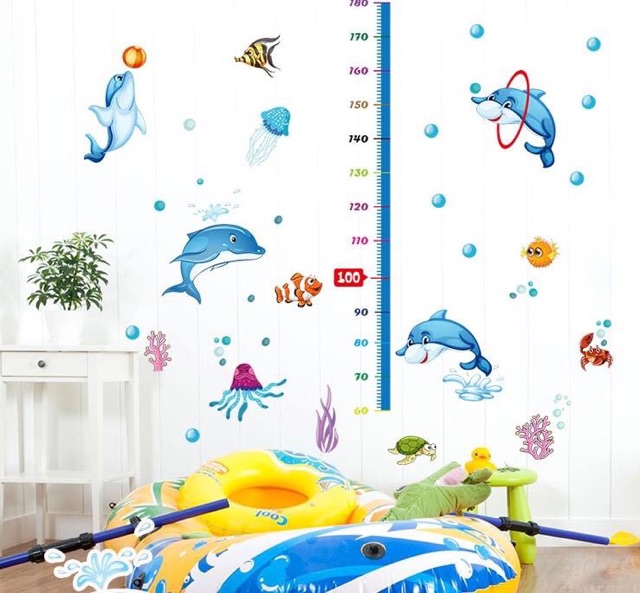 Decal dán tường - Thước đo chiều cao cho bé