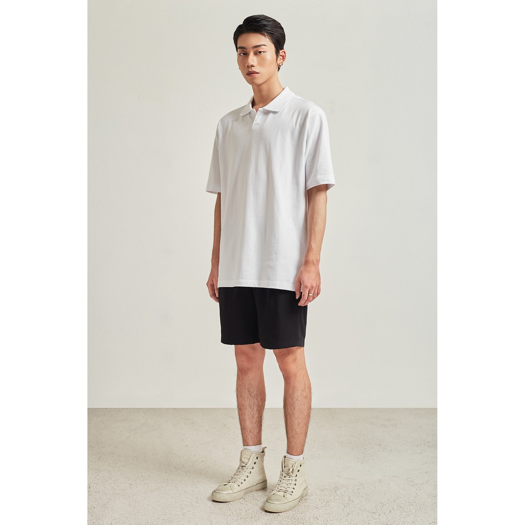 Áo thun ngắn tay có cổ polo nam HIGHWAY MENSWEAR Ruben Polo - trắng