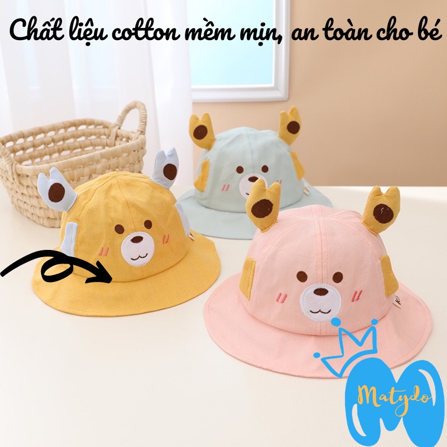 Mũ cho bé gái bé trai nón vành tròn hình cua cute đáng yêu phụ kiện trẻ em