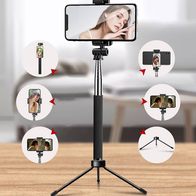 [yyyulinintellcool] Extendable Selfie Stick Tripod Desktop Stand Desk Holder Remote For Cell Phone