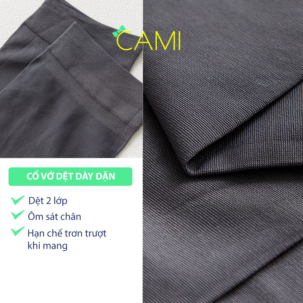 Vớ da siêu mỏng dạng trơn, chất vải mềm mịn, thoáng khí, form vớ chuẩn, hút mồ hôi - Cami - CMPK221