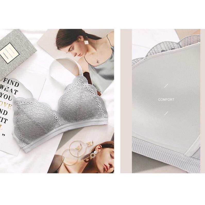 Áo Lót Ren Mềm Hoa BaBy Không Gọng Đệm Mỏng Sang Chảnh 8288 - LADY