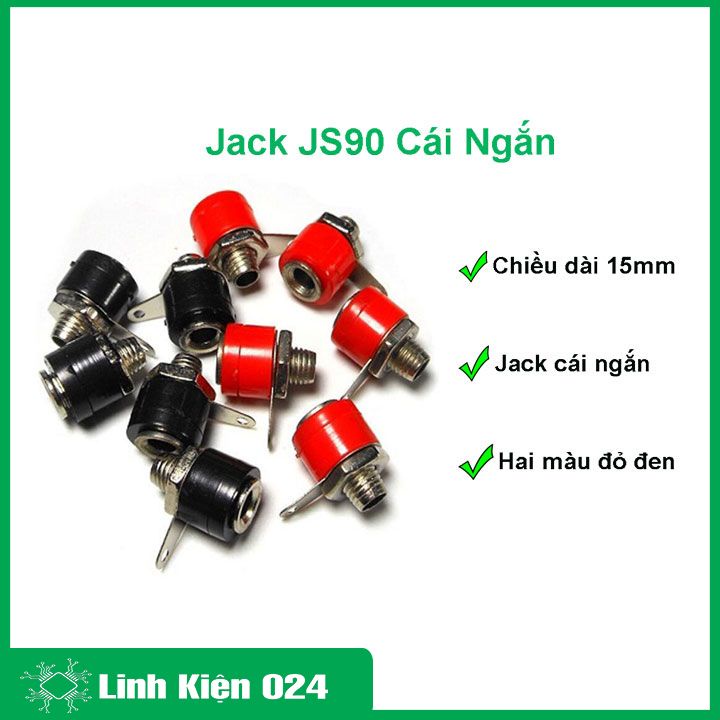 Đầu kết nối JS90 ngắn 2 màu đỏ, đen tùy chọn (1 chiếc)