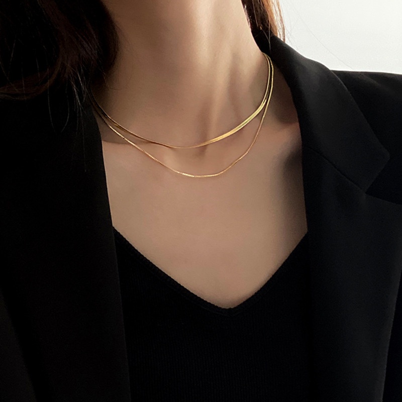 Vòng cổ xương rắn phong cách hip hop cá tính cho nam và nữ