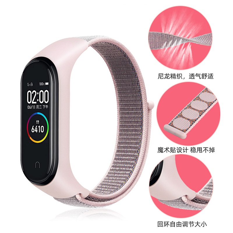 Dây Đeo Thay Thế Bằng Sợi Nylon Cho Xiaomi Mi Band 7 6 5 4 3 2 1
