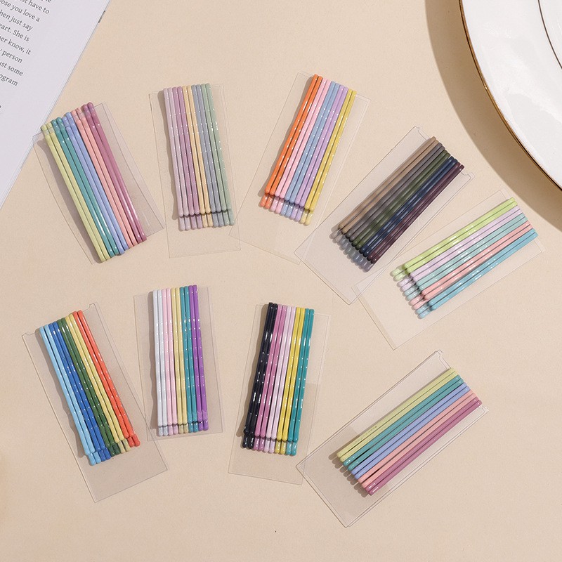 Set 10 Kẹp Tăm Nhiều Màu Phong Cách Hàn Quốc – Dumi Shop