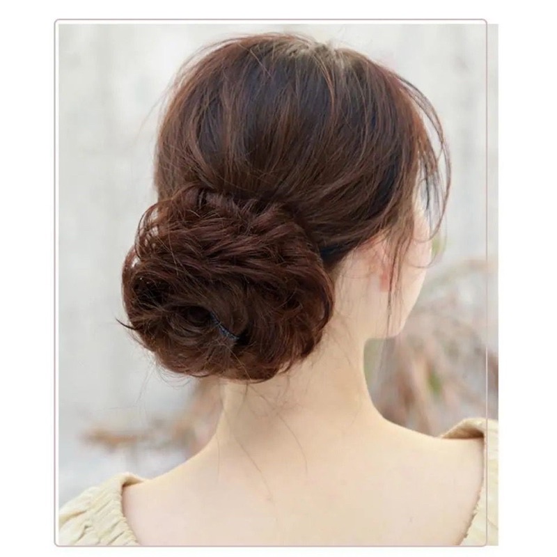 búi cột rối xoăn hình chụp thật