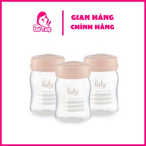 [HÀNG CHÍNH HÃNG] Bộ 3 bình trữ sữa mẹ 150ml FatzBaby FB0120N