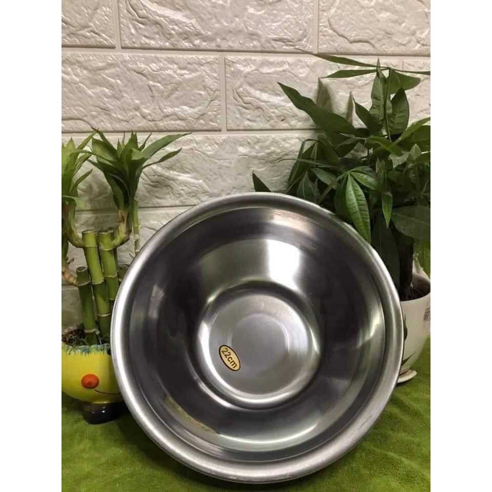 Bát inox rửa mặt 22cm cho spa