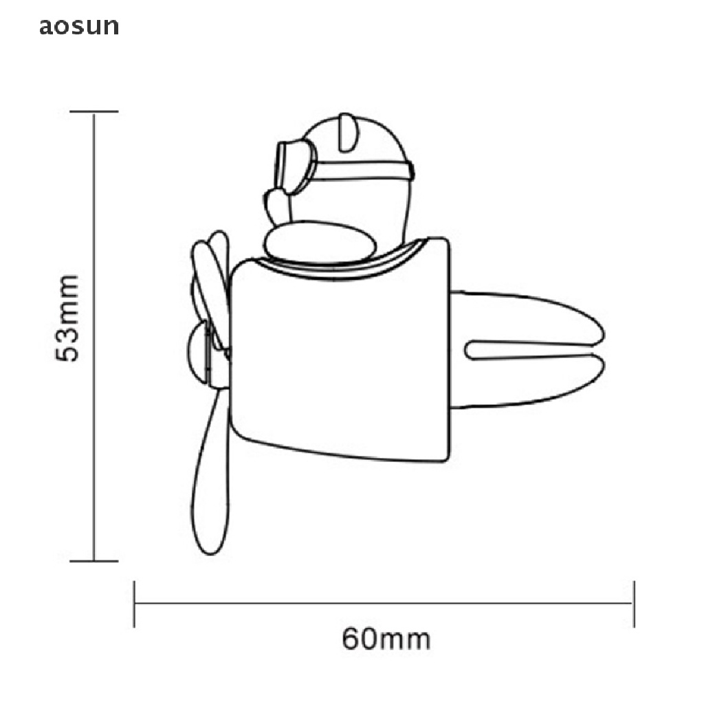 Phụ kiện làm mát không khí xe hơi có hương thơm hình gấu phi công