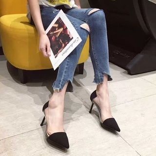 [SALE SẬP SÀN] GIÀY CAO GÓT ĐẾ VUÔNG XẾP MŨI 3CM PHONG CÁCH HÀN QUỐC A34