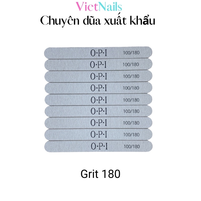 Dũa Móng Tay Làm Móng Gel Móng Tự Nhiên OPI Loại Mỏng Nhám Xám Dày 1.1 mm