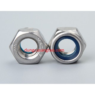 Đai Ốc nylon lock nut SS (Tán M3- M4 M5 M6 M8)