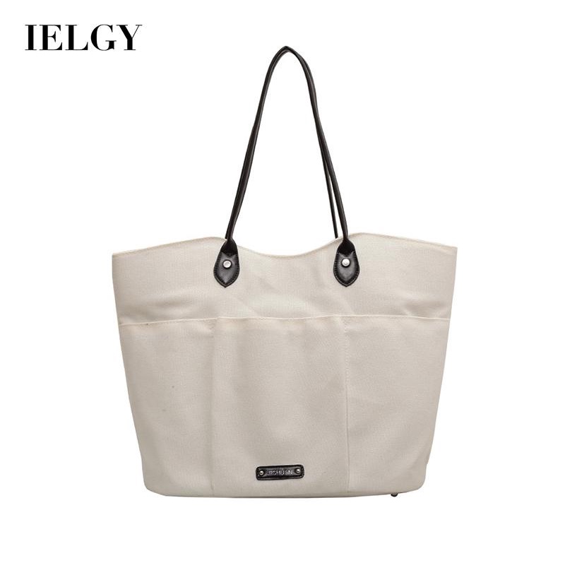 Túi đeo vai IELGY vải canvas cỡ lớn dễ phối đồ thời trang cho nữ
