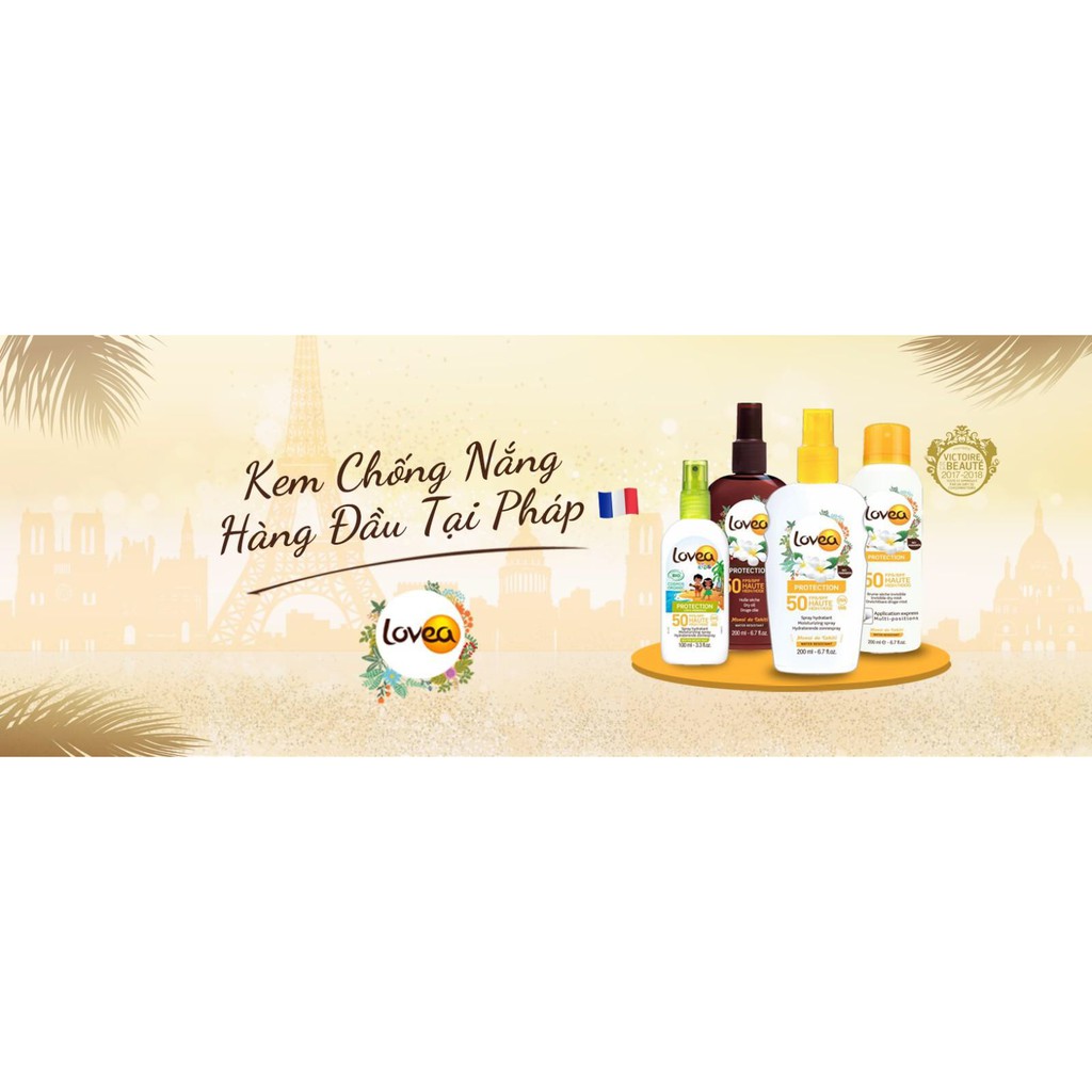 Kem chống nắng dưỡng da Lovea SPF 30 tinh chất hoa sứ trắng 90ml