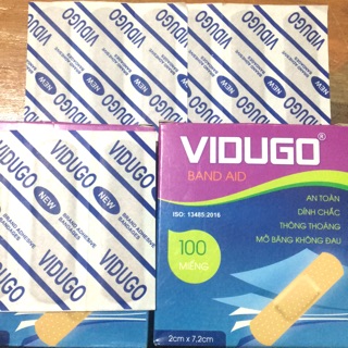 Băng cá nhân vidugo hộp 100 miếng