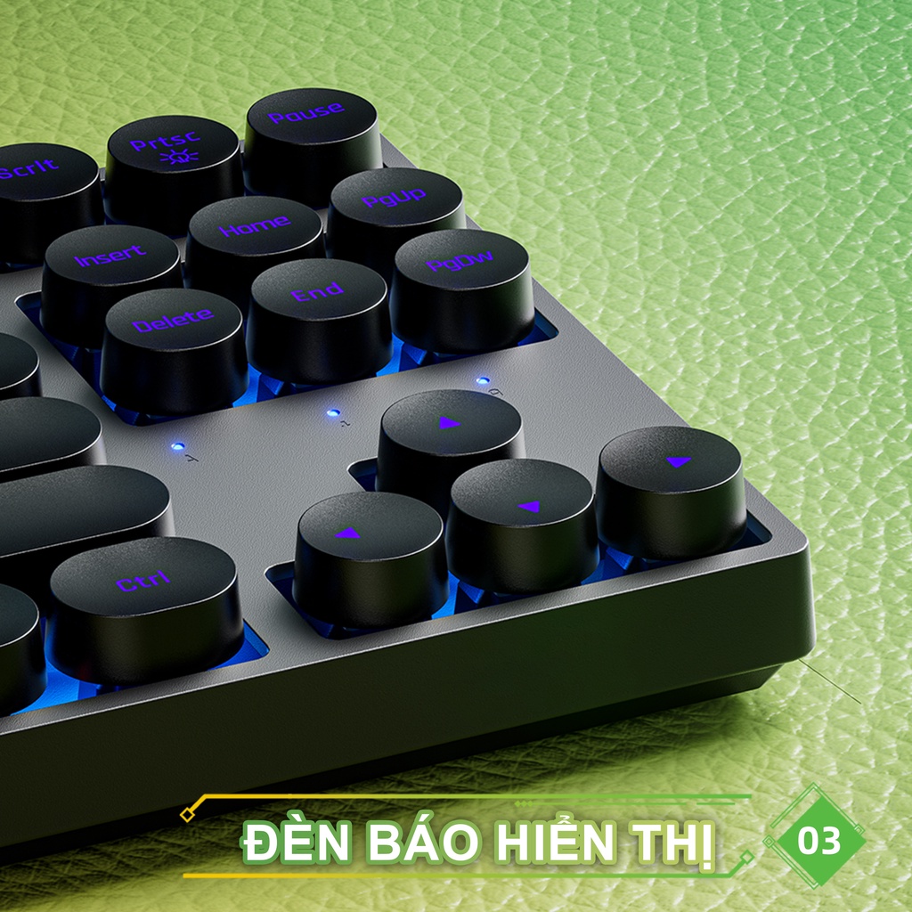 Bàn phím máy tính DK100 RGB LED tắt tiếng 87 phím Bàn phím máy tính có dây