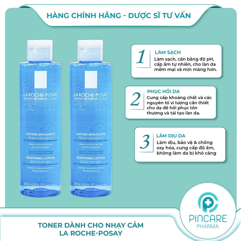 Toner La Roche Posay Soothing Lotion Sensitive Skin 200ml cho da nhạy cảm - Hàng chính hãng - Nhà thuốc PinCare