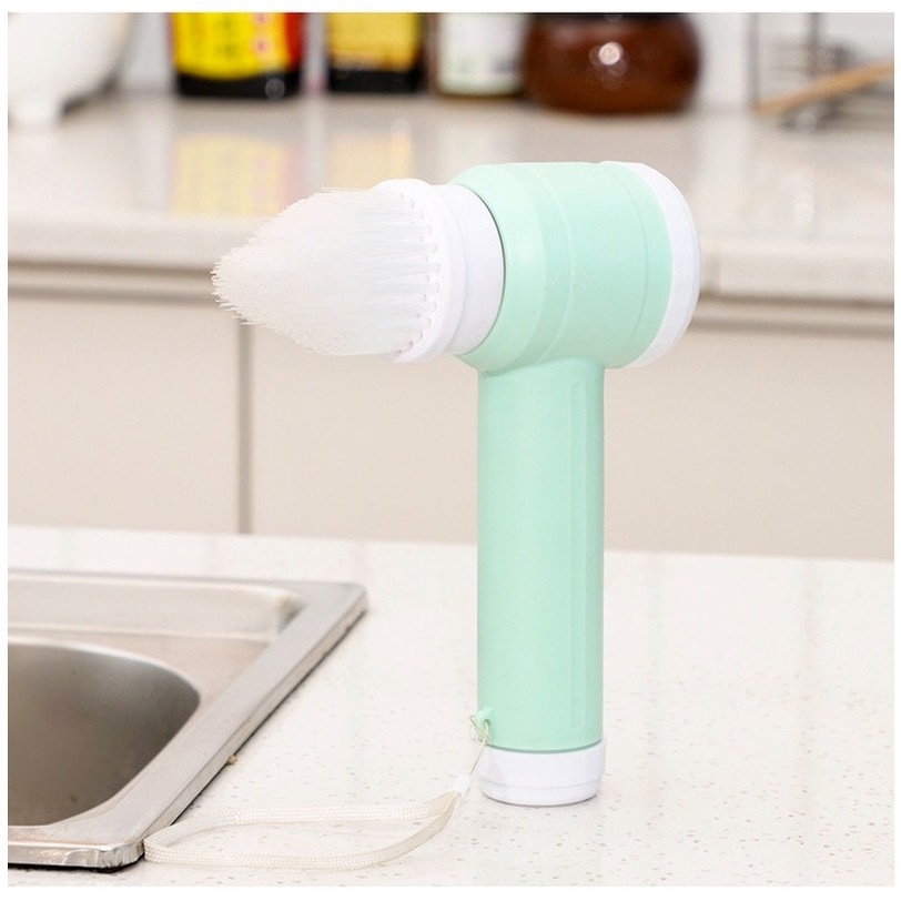 [IN STOCK]Máy Cọ Rửa Điện Đa Năng Sạc USB, bàn chải Vệ Sinh Bếp, Bồn Rửa Mặt, Đánh Giày, đánh bóng Magic Brush với 4 đầu thay thế