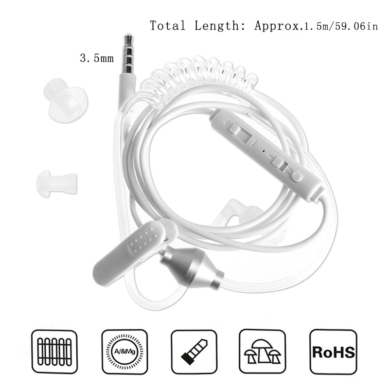 Tai Nghe Chống Bức Xạ zzz 3.5mm Kèm Mic Dành Cho Điện Thoại Thông Minh