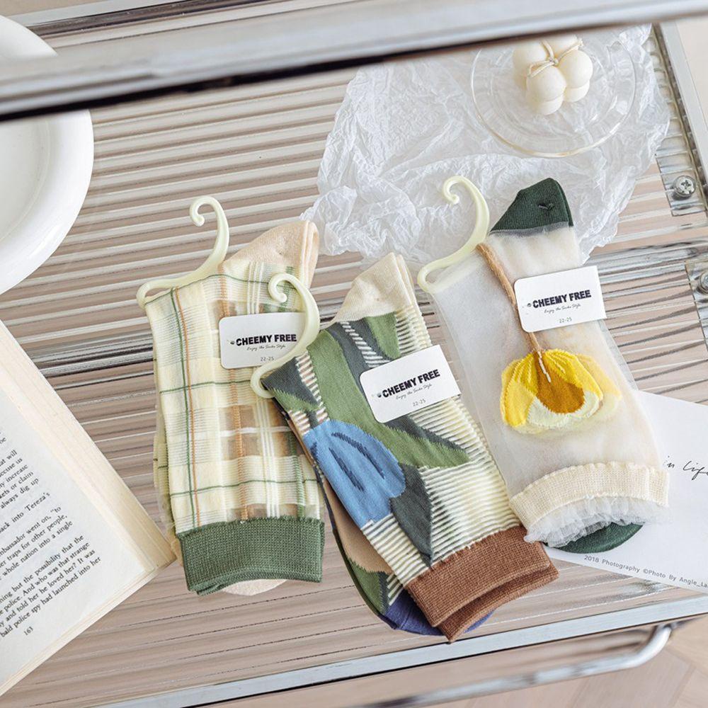 Tất Thời Trang Mùa Hè In Hoa Phong Cách Lolita Nhật Bản Dành Cho Nữ VANES1