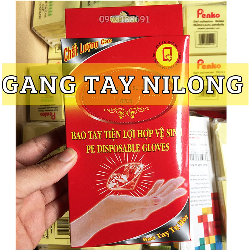 Găng tay nilong tự hủy tiện lợi hợp vệ sinh dùng trong hàng ăn, làm tóc - HUMA