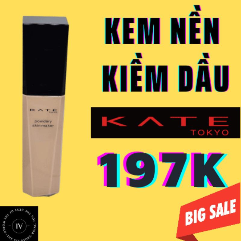 (sale) Kem Nền Kiềm Dầu KATE SPF15 PA++ 01 30ml ( chỉ còn màu số 4 da tự nhiên)