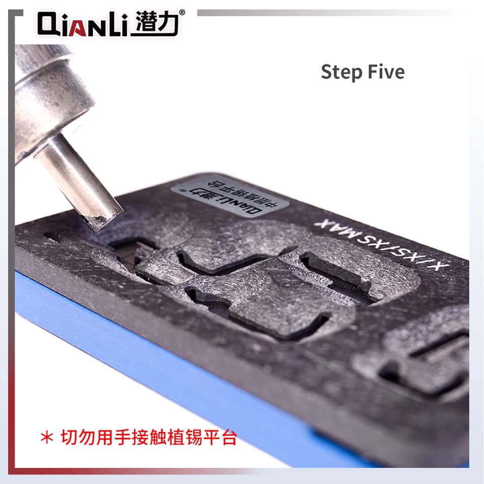 Đế đổ chân viền 3 in 1 iP X/XS/XS Max hãng QianLi