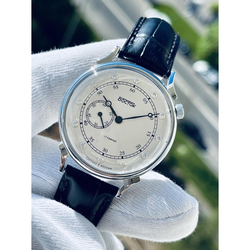 Đồng hồ Nga Vostok 581592. Đồng hồ nam Vostok máy cơ lên giây, size mặt 38, size dây 18