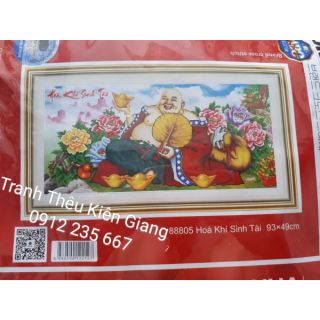 Tranh thêu chữ thập phật di lạc