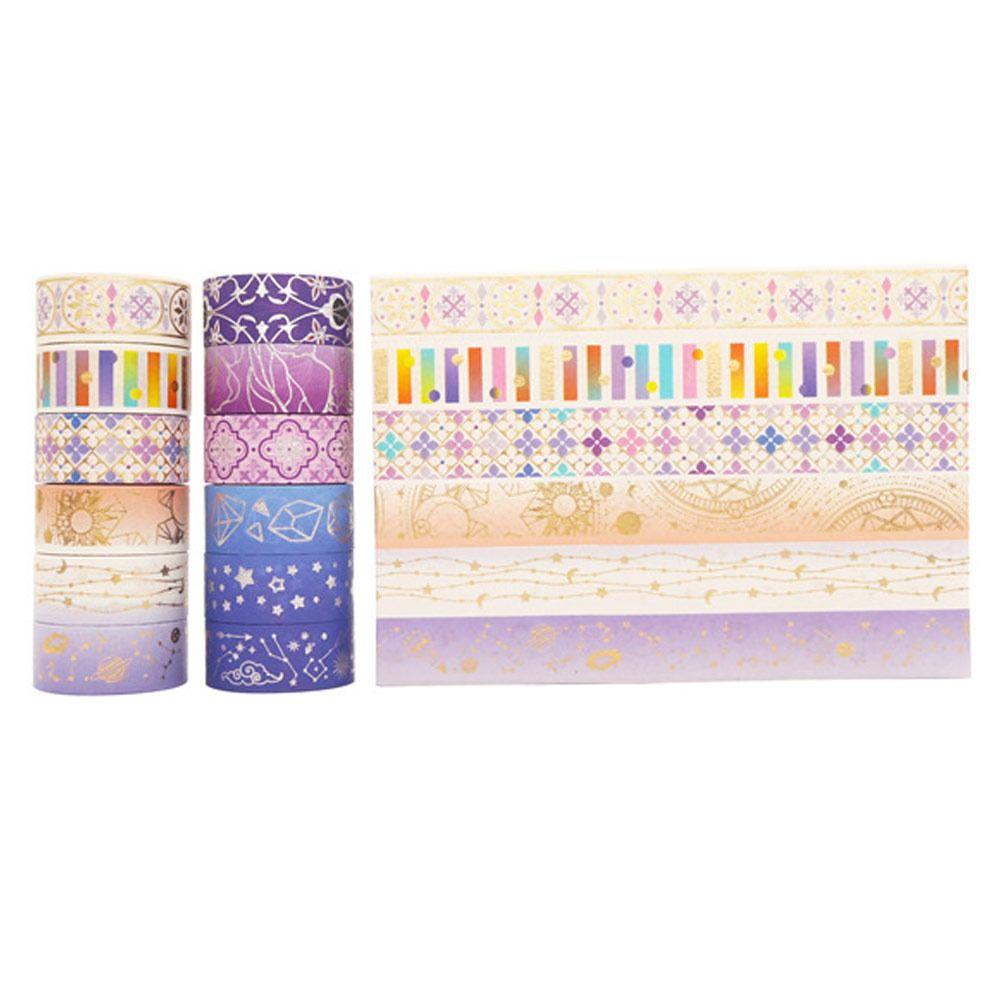 CHOOKEY Set 12 Cuộn Băng Dính Hình Ngôi Sao Trang Trí Thời Trang