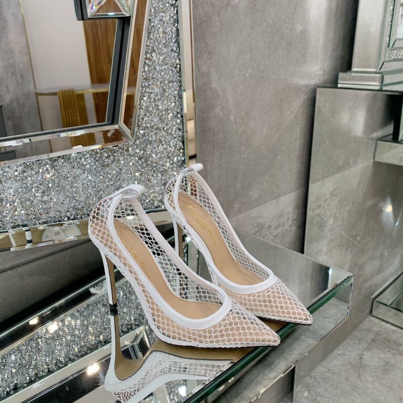Giày cao gót nữ dạng lưới mũi nhọn gót 10,5cm gianvito Rossi