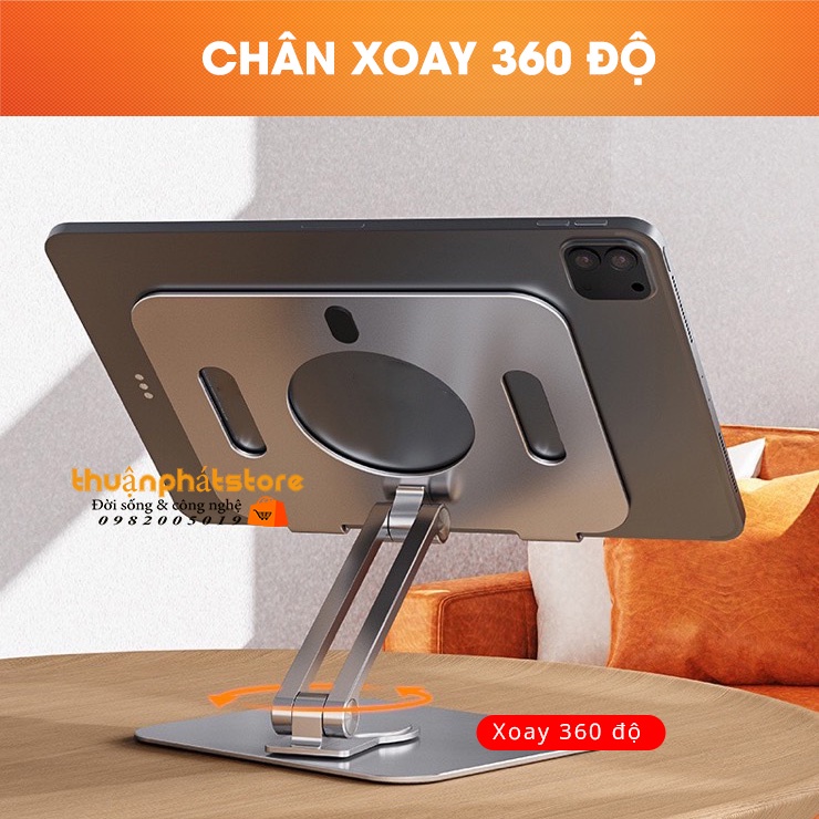 Giá Đỡ Máy Tính Bảng, Ipad, Điện Thoại L04Mini - Hợp Kim Nhôm Xoay 360 Độ - Có Thể Gập Lại