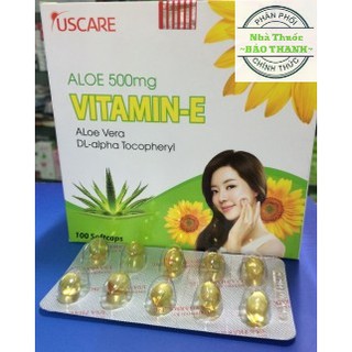 VITAMIN E - ALOE VITAMIN E USA - VITAMIN E ALOE USA - Vitamin E Lô Hội Aloe Vera USA - VITAMIN UỐNG ĐẸP DA CHỐNG LÃO HÓA