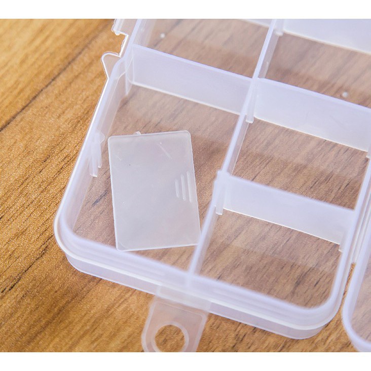 Hộp Đựng Đồ 10 Ngăn , 15 Ngăn Trong Suốt / Hộp Đựng Charm ,Đá Trang Trí Móng Tay Chuyên Dụng 1253  Lamon Store