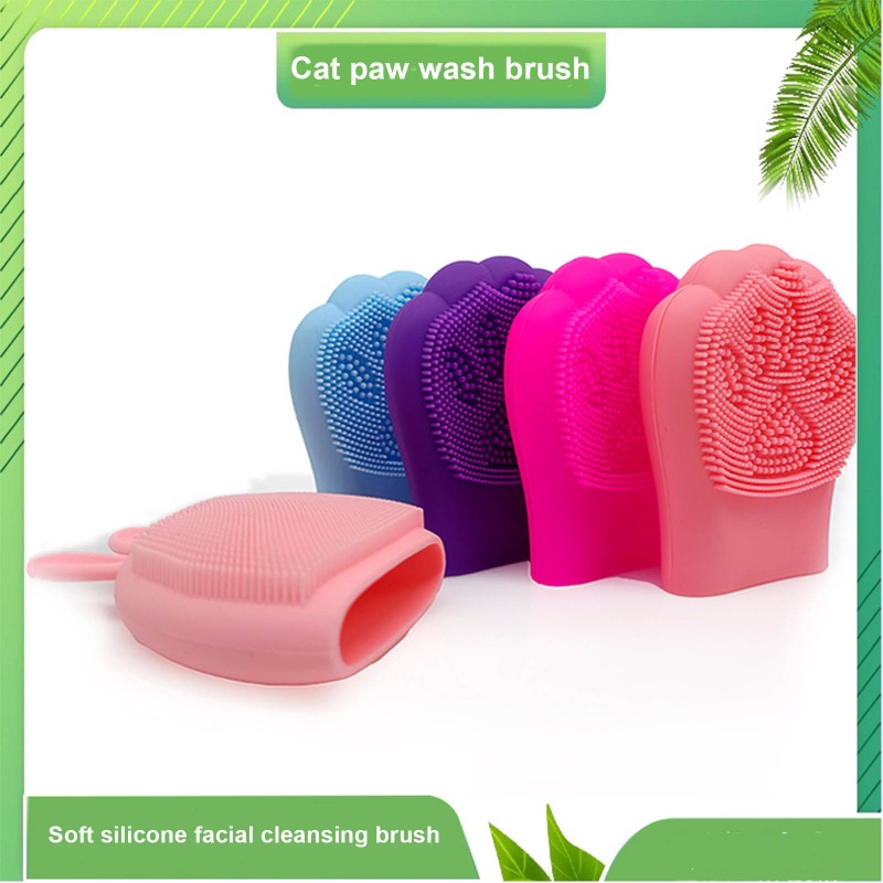 Bàn Chải Silicone Massage Làm Sạch Da Mặt Hình Chân Mèo