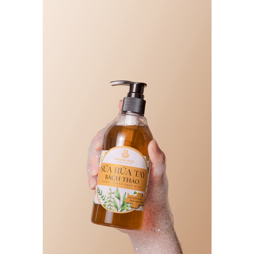 Nước Rửa Tay Bách Thảo Mãn Đường Bảo Dụ 300ml - Không Gây Hại Da Tay