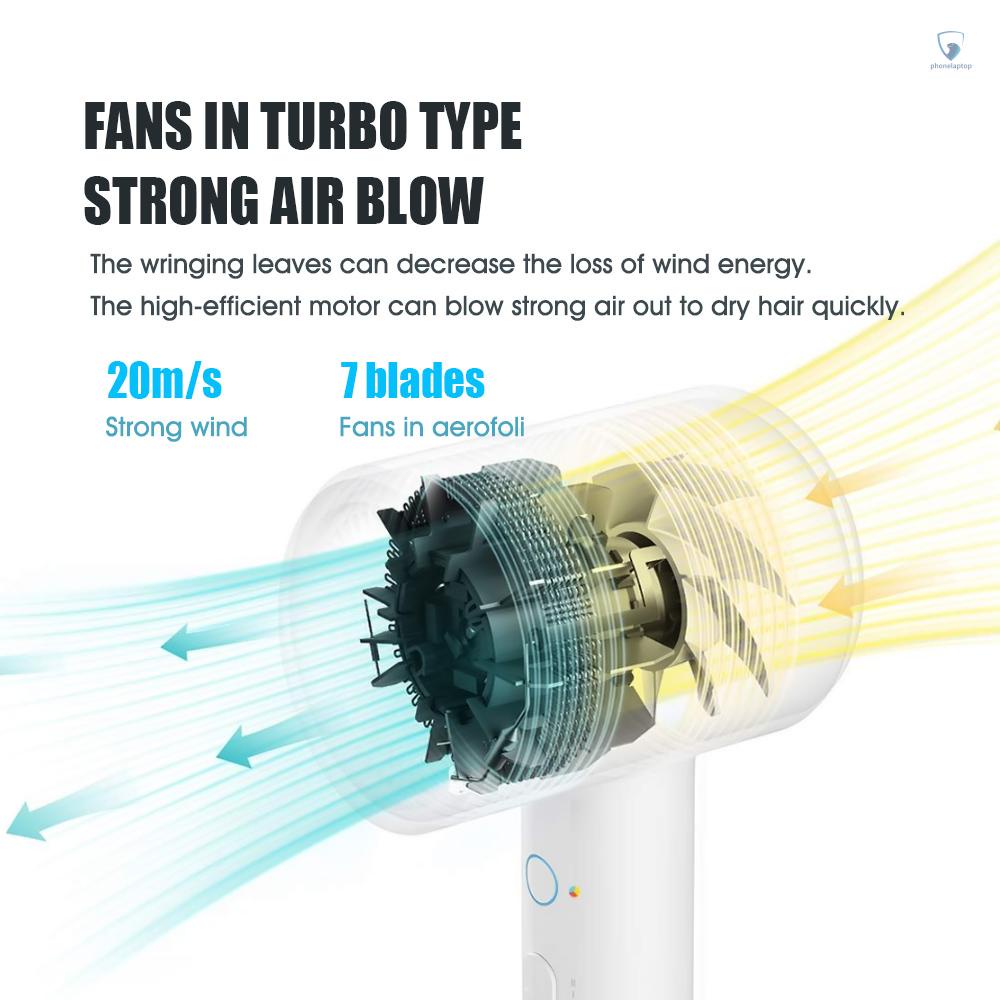 Máy sấy tóc nhanh bù ion âm Xiaomi H300 anion chống khô xơ rối tóc cao cấp chính hãng - Minh Tín Shop