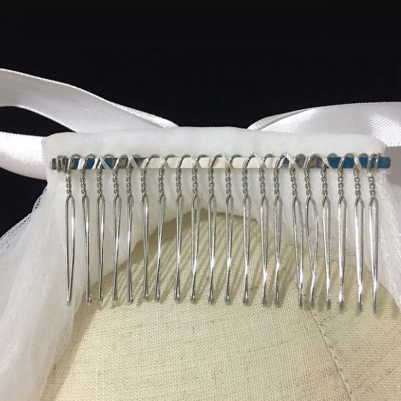 Mạng Che Mặt 4 Tầng Màu Trắng Cho Cô Dâu