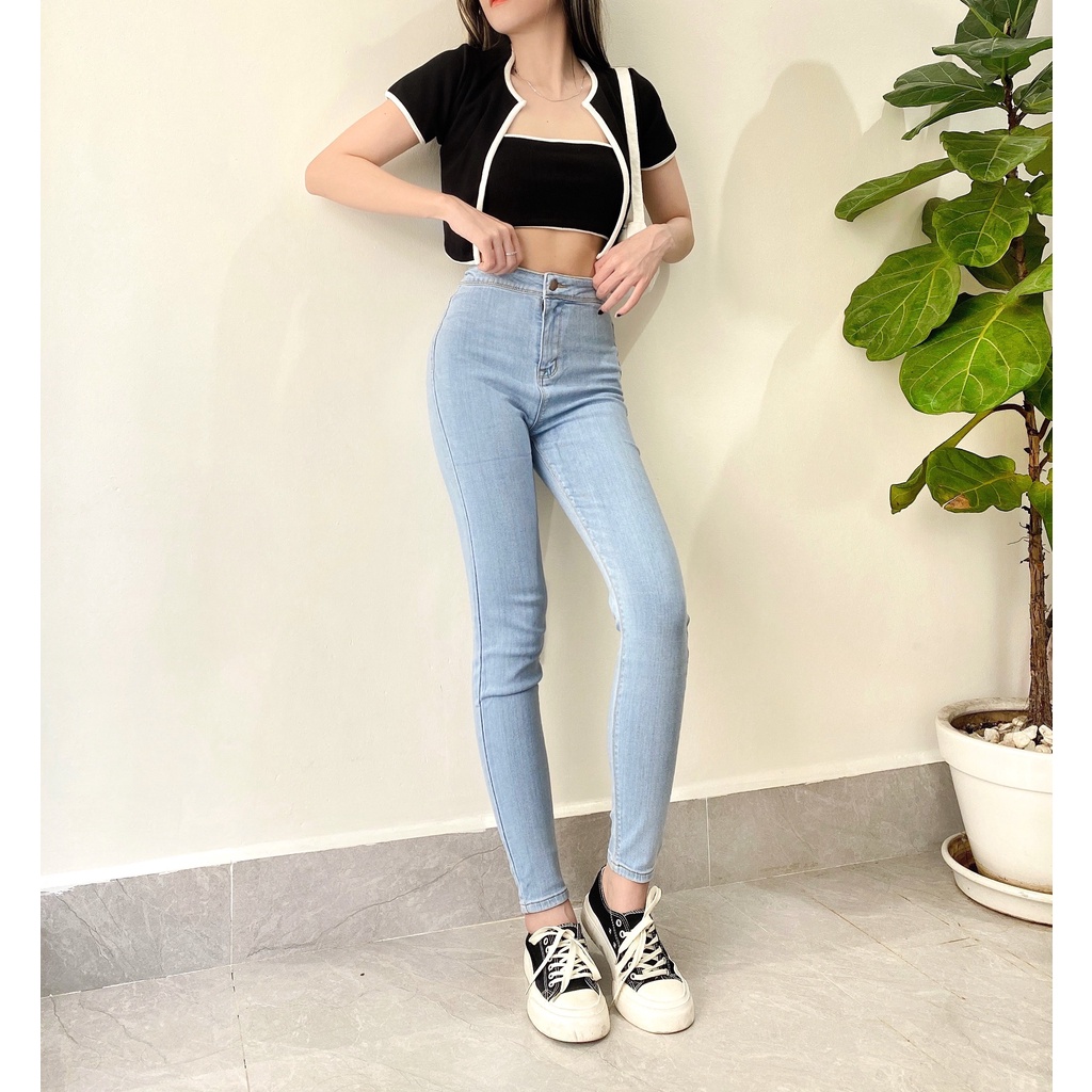 Quần Light / Dark blue wash skinny jeans 20decemberjeans mã 1109 | BigBuy360 - bigbuy360.vn