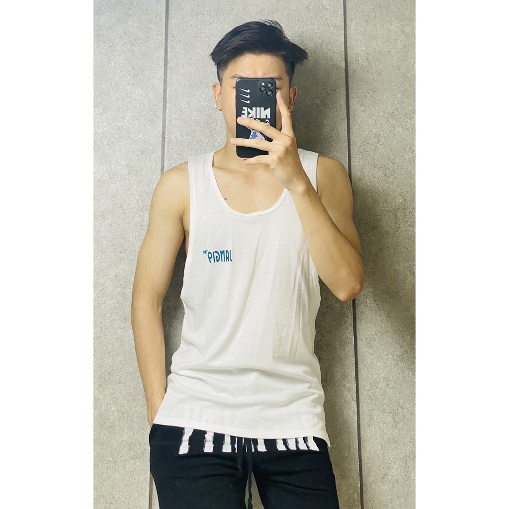 Áo Tank -Top Nam Hở Sườn Đuôi Tôm Chất Liệu Cotton Thương Hiệu Jang19