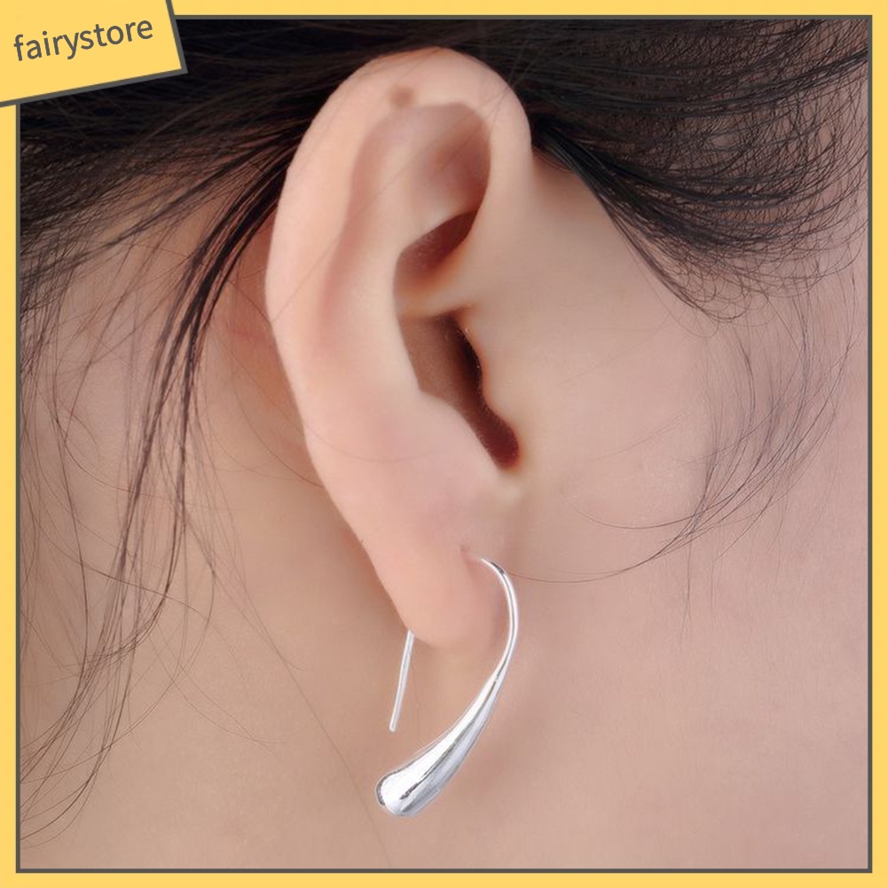 Hoa Tai Xi Bạc Dáng Dài Cho Nữ