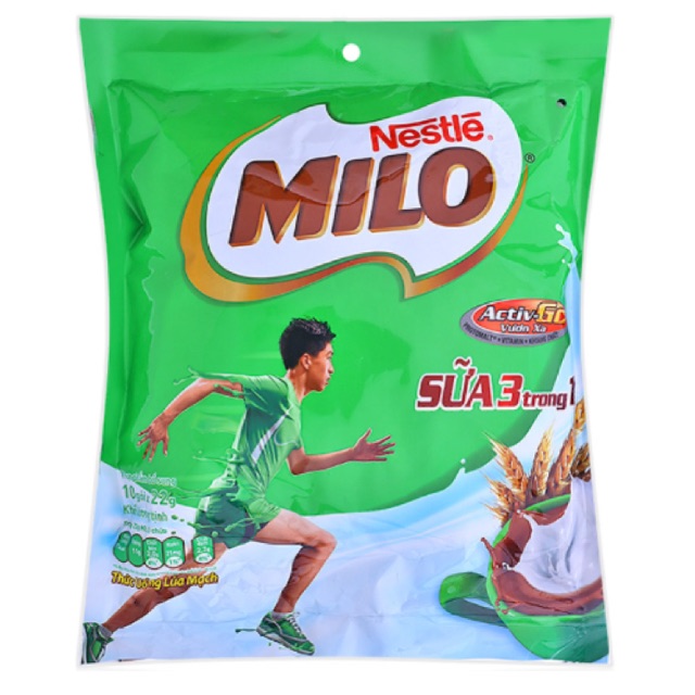 Bột Milo Nestle 3 trong 1 gói 22g (túi 10 gói)