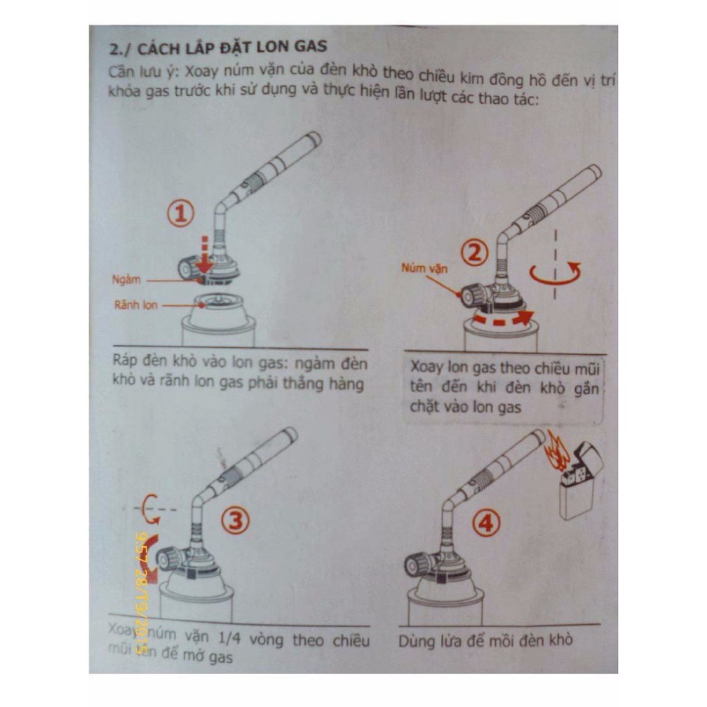 ĐÈN KHÒ GAS 1 MỎ KOVEA