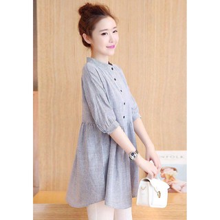 Áo Bầu Cổ Trụ Đen